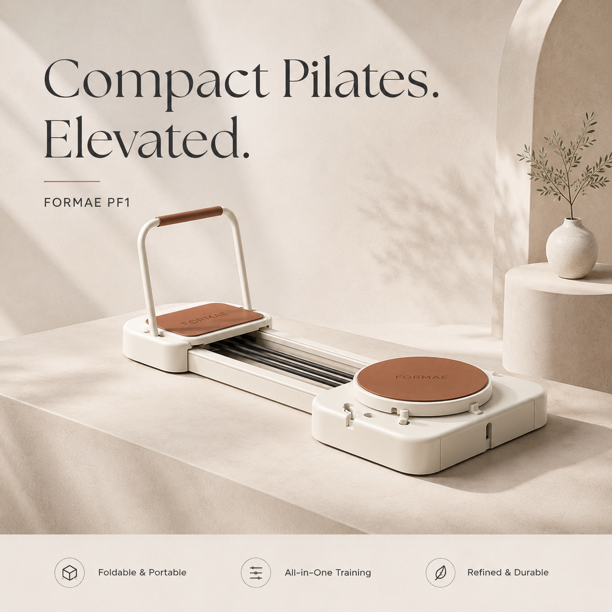FORMAE PF1™ Foldable Pilates Reformer — Full-Body Home Studio